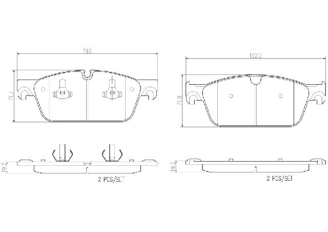 2013-2016 Mercedes-Benz GL550 Disc Brake Pad Set - Front (Brembo)