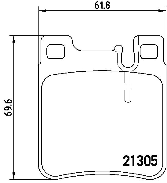 1994-1999 Mercedes-Benz S320 Disc Brake Pad Set - Rear (Brembo)