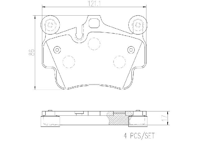 2005-2012 Porsche Boxster Disc Brake Pad Set - Front (Brembo)
