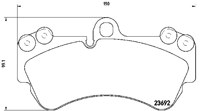 2003-2010 Porsche Cayenne Disc Brake Pad Set - Front (Brembo)