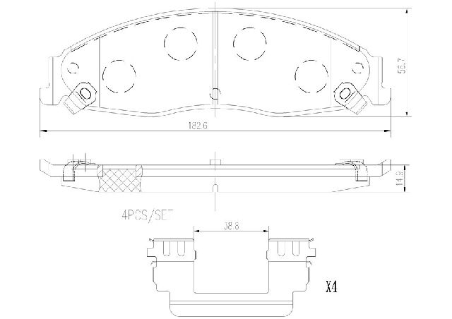 2005-2008 Cadillac STS Disc Brake Pad Set - Front (Brembo)