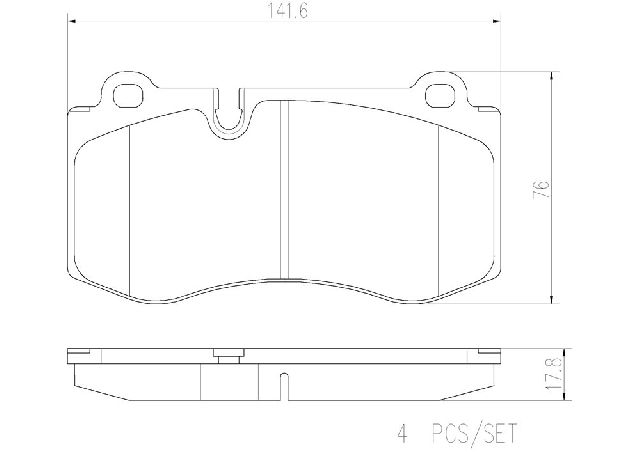 2007-2013 Mercedes-Benz S600 Disc Brake Pad Set - Front (Brembo)
