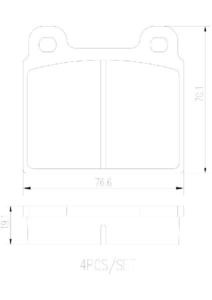 1984-1985 Volkswagen Vanagon Disc Brake Pad Set - Front (Brembo)