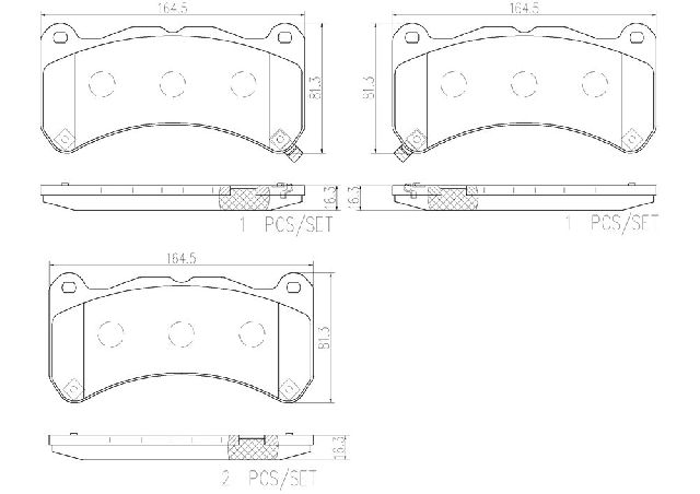 2008-2014 Lexus IS F Disc Brake Pad Set - Front (Brembo)