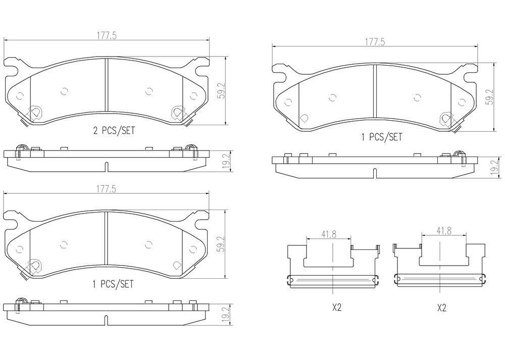 2005, 2004, 2003 Chevrolet Astro Disc Brake Pad Set