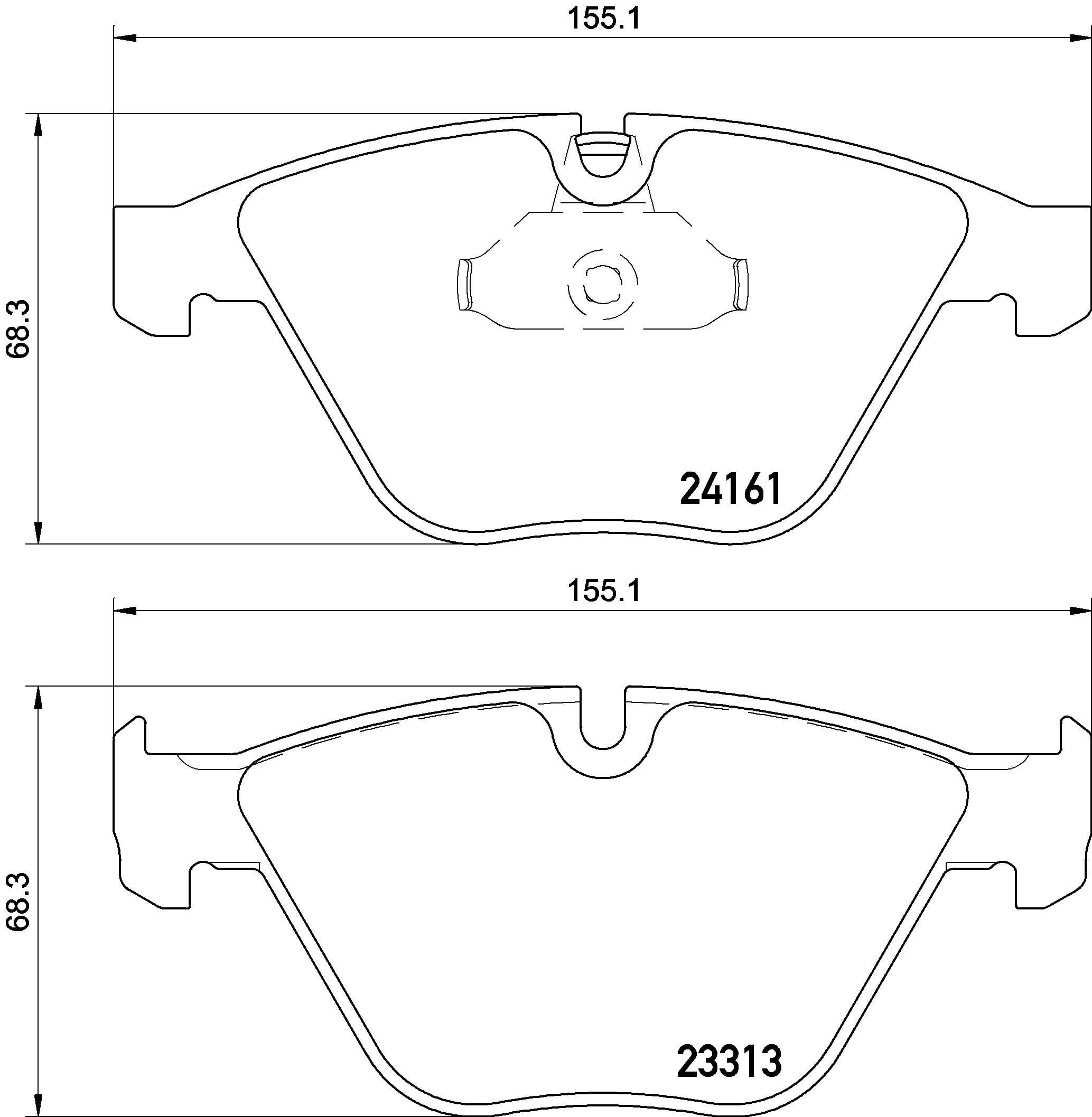 2011-2016 BMW 335d Disc Brake Pad Set Brembo
