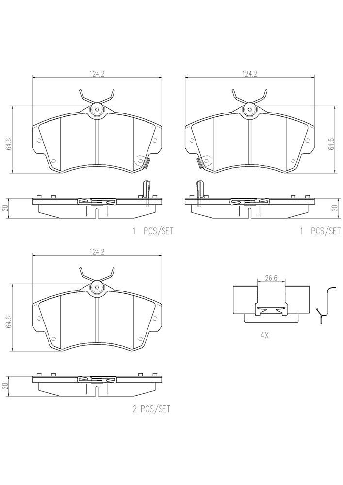 2005, 2004, 2003 Dodge Neon Cruiser Disc Brake Pad Set