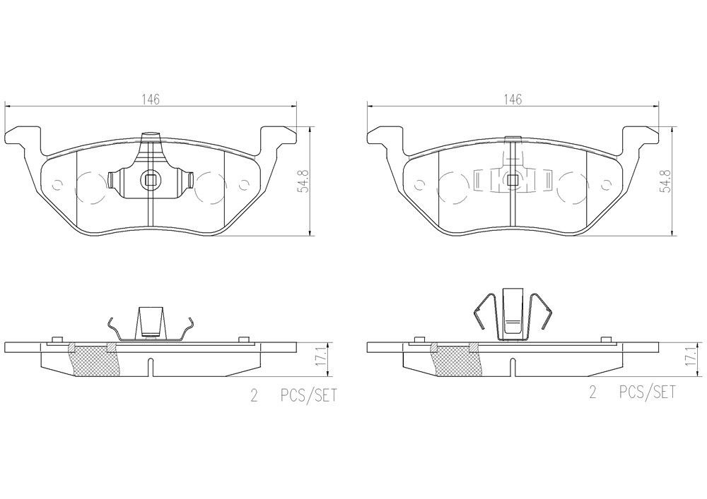 2008, 2007, 2006, 2005 Ford Escape Disc Brake Pad Set