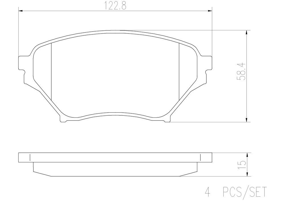 2005, 2004, 2003, 2002, 2001 Mazda Miata Disc Brake Pad Set