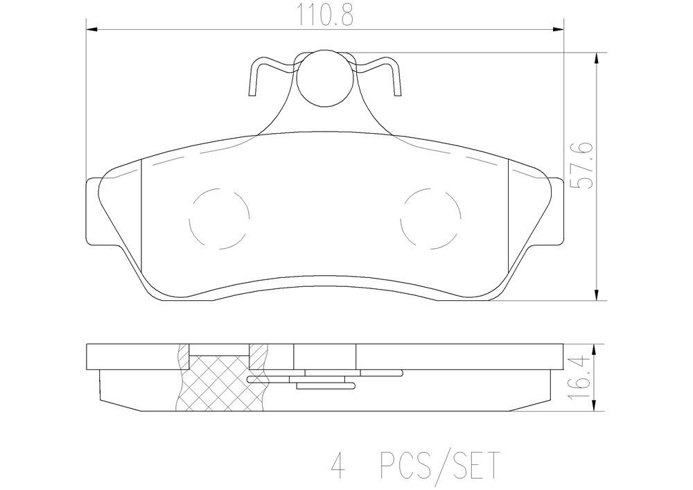 2006, 2005, 2004 Pontiac GTO Disc Brake Pad Set