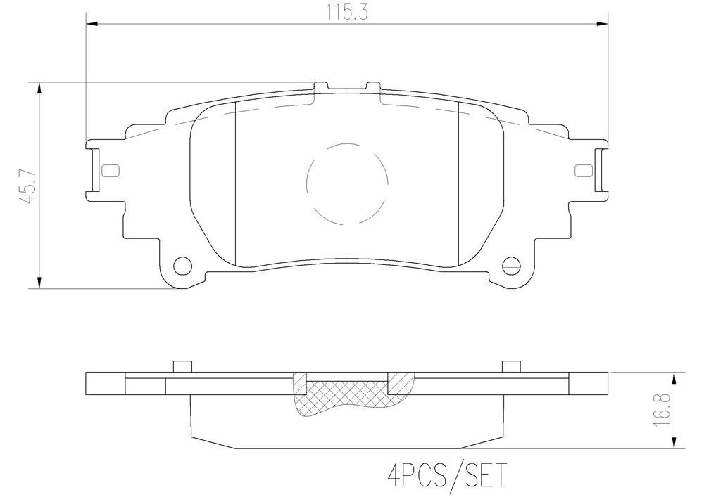 2020, 2019, 2018, 2017, 2016, 2015, 2014, 2013 Lexus GS350 Disc Brake Pad Set