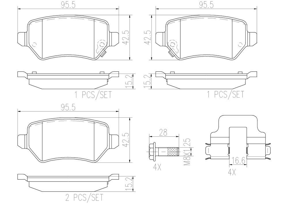 2008 Saturn Astra Disc Brake Pad Set