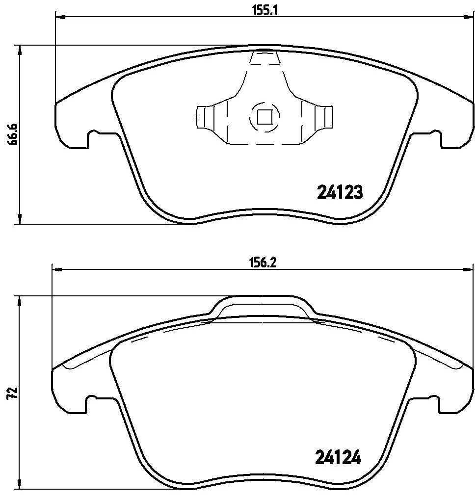 2016, 2015, 2014, 2013, 2012, 2011, 2010, 2009, 2008, 2007 Volvo S80 Disc Brake Pad Set