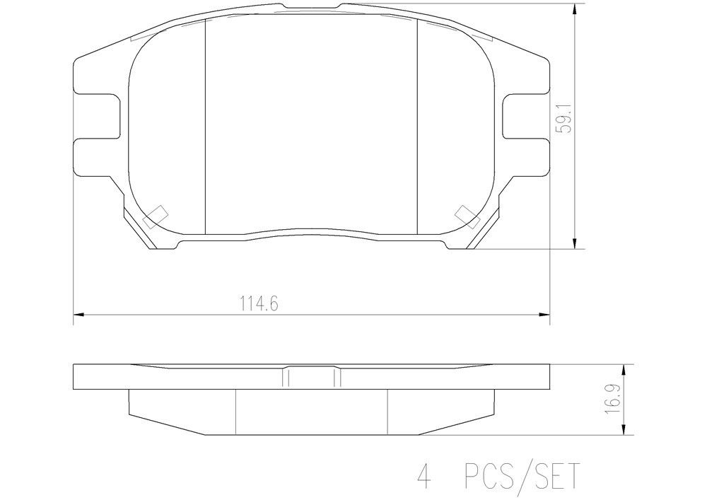 2003, 2002 Lexus RX300 Disc Brake Pad Set