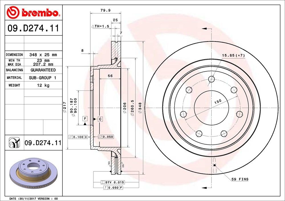 2014, 2013, 2012 Ford F-150 Disc Brake Rotor