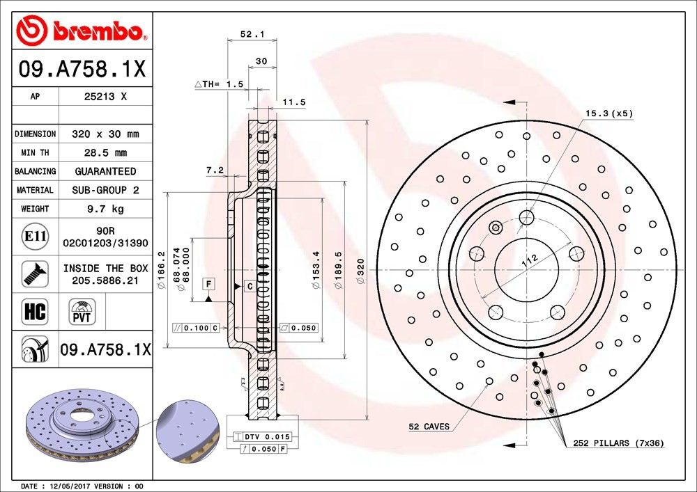 2010, 2009, 2008 Audi S5 Disc Brake Rotor