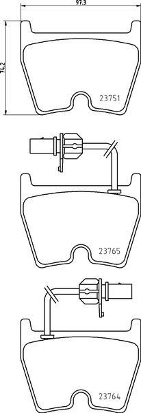 2009, 2008 Audi R8 Disc Brake Pad Set
