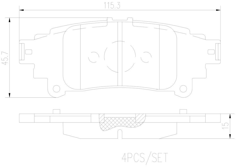 2015, 2014 Lexus IS250 Disc Brake Pad Set