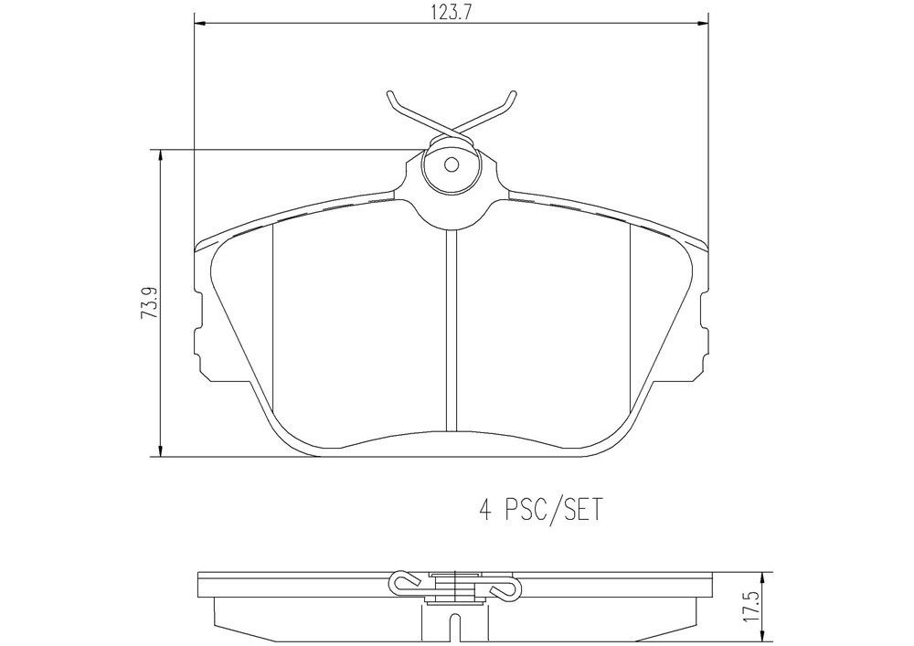 2005, 2004, 2003, 2002, 2001 Mercury Sable Disc Brake Pad Set