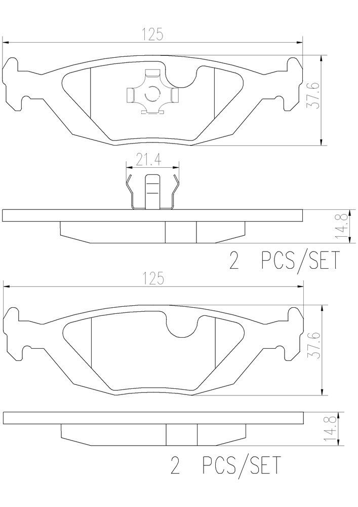 1993, 1992, 1991, 1990, 1989, 1988 Saab 900 Disc Brake Pad Set