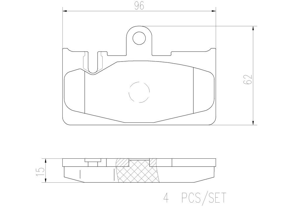 2006, 2005, 2004, 2003, 2002, 2001 Lexus LS430 Disc Brake Pad Set