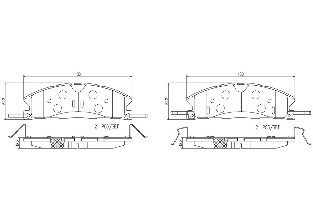 2019, 2018, 2017, 2016, 2015, 2014, 2013 Ford Explorer Disc Brake Pad Set
