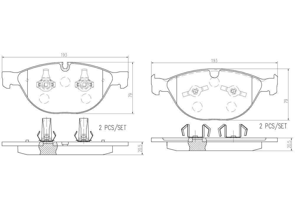 2010, 2009, 2008, 2007, 2006 BMW M5 Disc Brake Pad Set