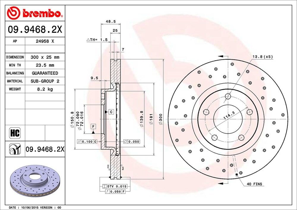 2013, 2012, 2011, 2010, 2009, 2008, 2007, 2006, 2005, 2004 Mazda 3 Disc Brake Rotor