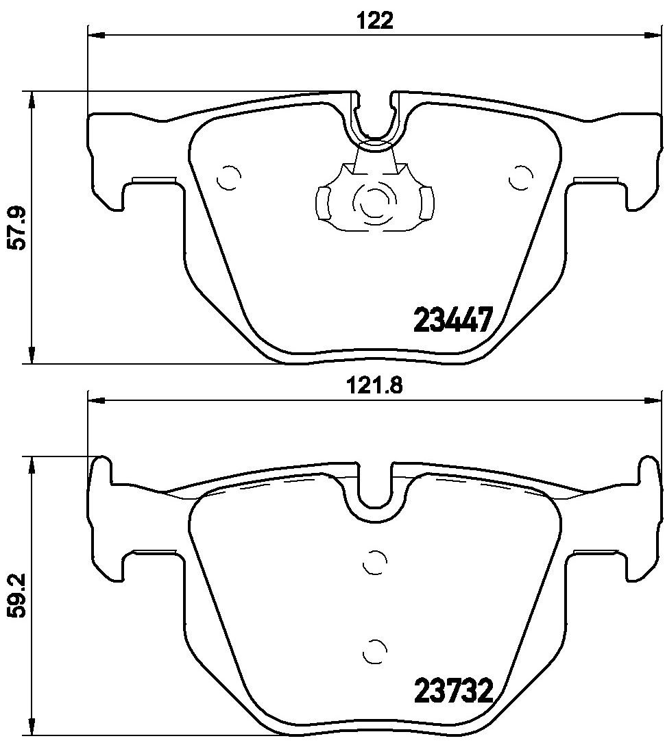 2018, 2017, 2016, 2015, 2014, 2013, 2012, 2011, 2010, 2009, 2008, 2007 BMW X5 Disc Brake Pad Set