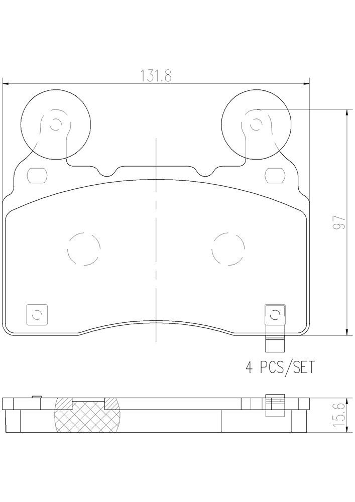 2017, 2016, 2015, 2014 Chevrolet SS Disc Brake Pad Set