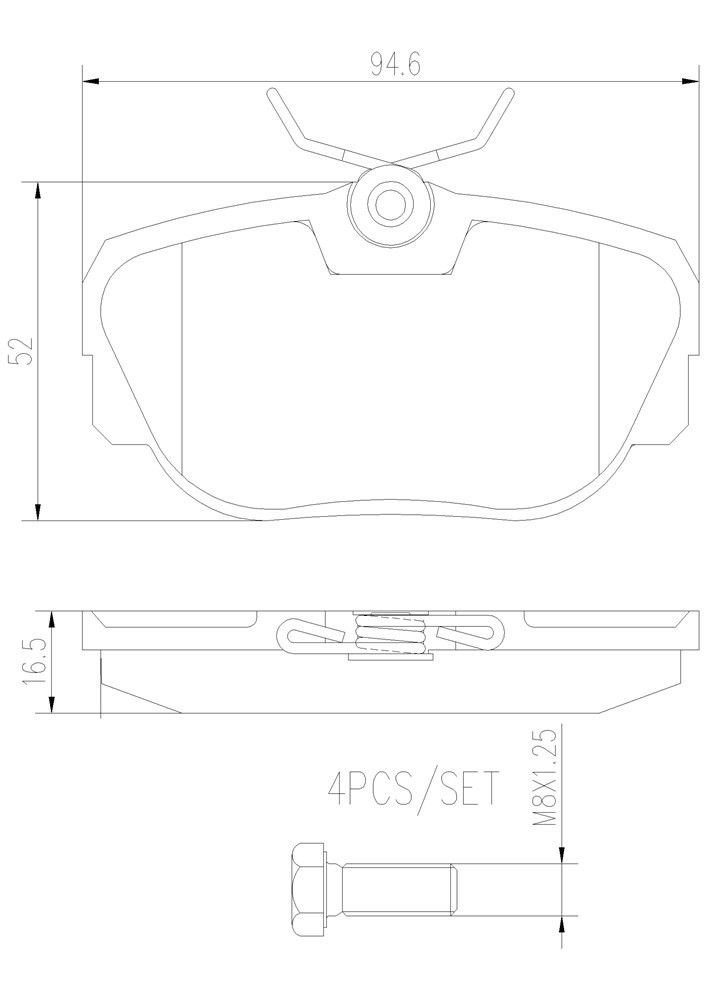 1987, 1986, 1985, 1984 BMW 325e Disc Brake Pad Set
