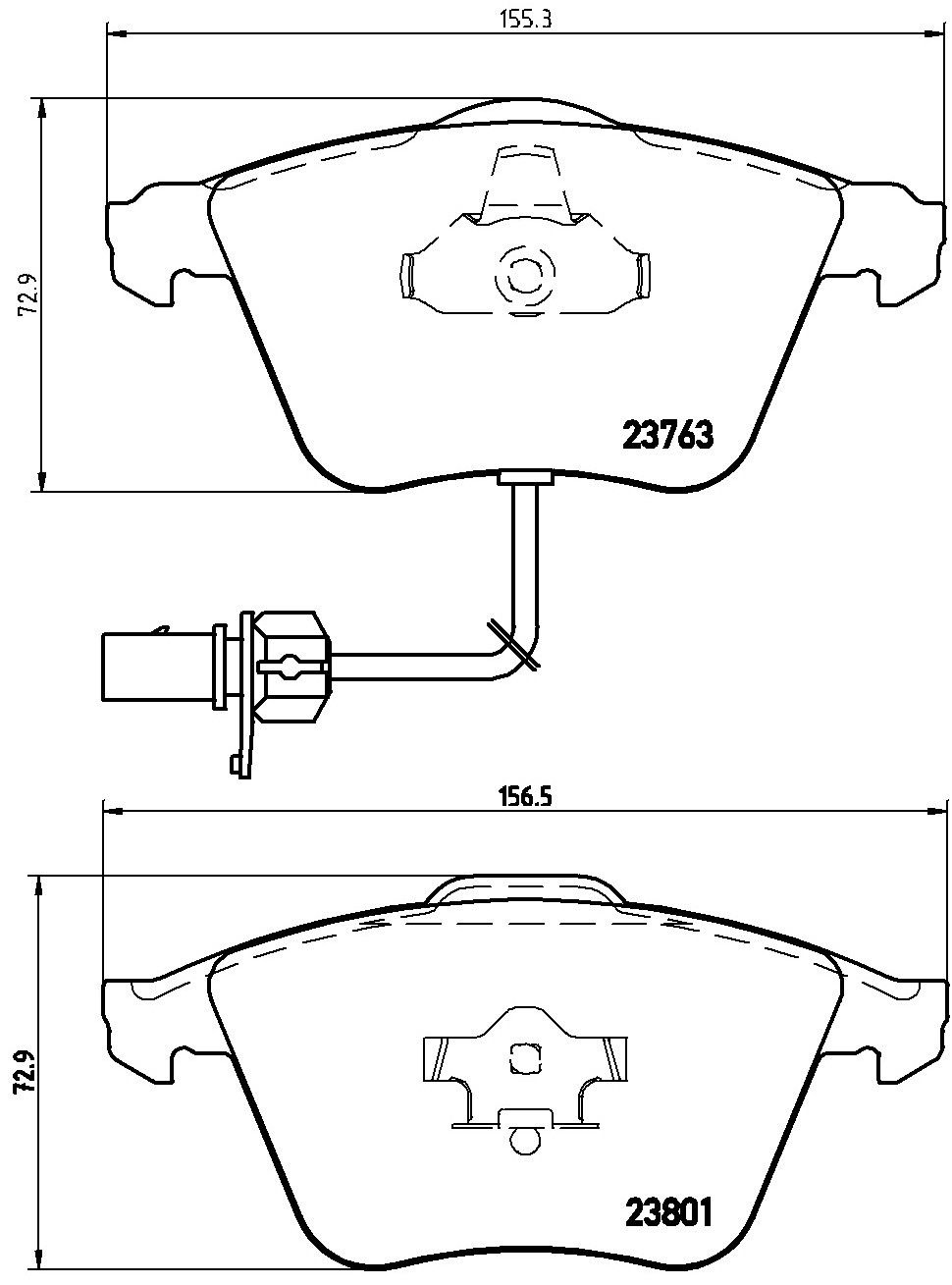 2011, 2010, 2009, 2008, 2007 Audi S6 Disc Brake Pad Set