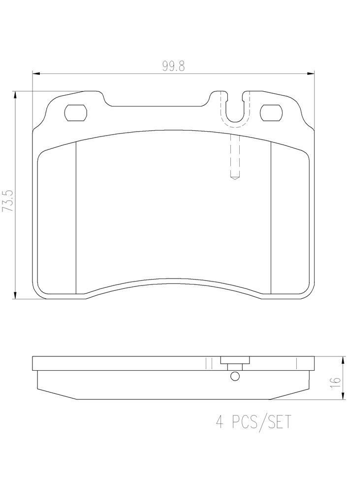 1997, 1996, 1995, 1994 Mercedes-Benz SL320 1994-1997 Mercedes-Benz 300CE Disc Brake Pad Set