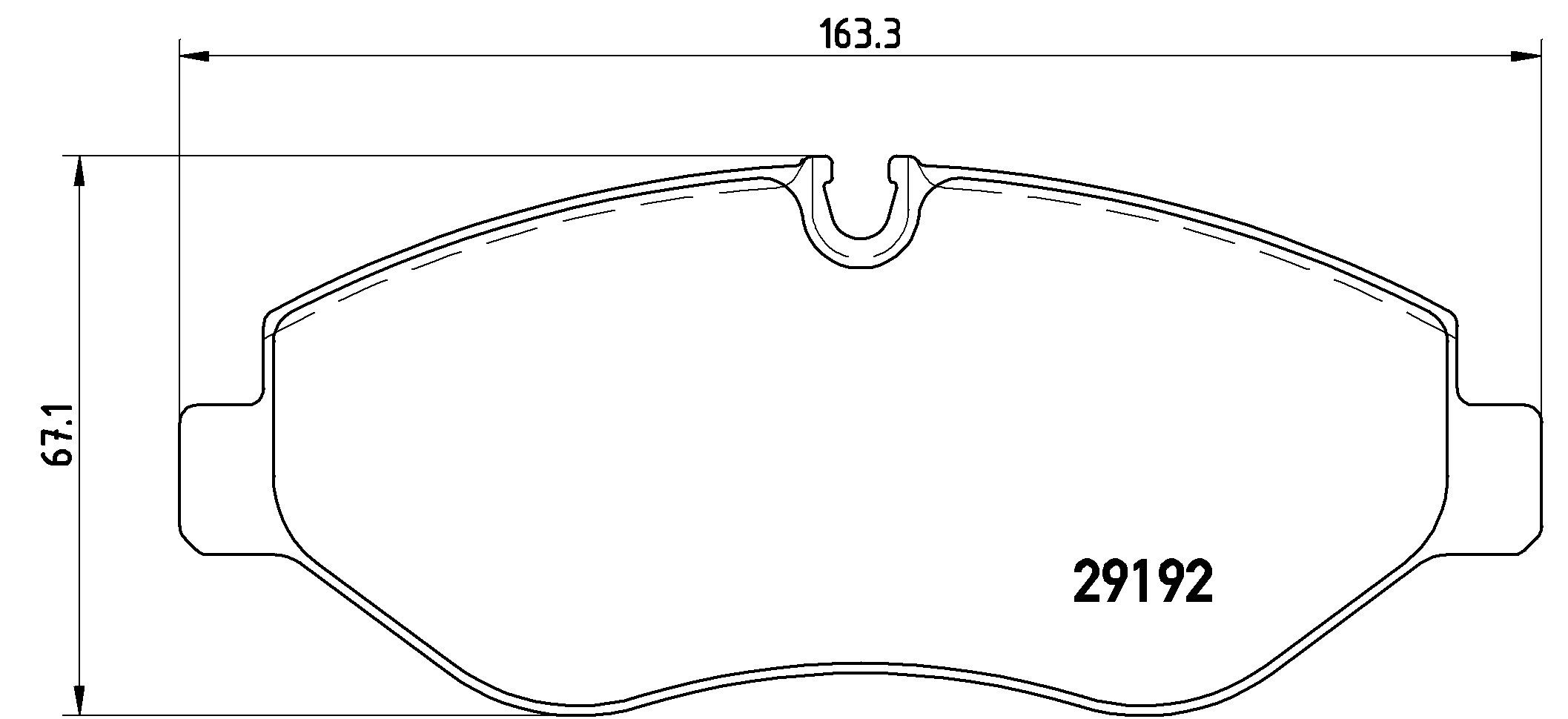 2018, 2017, 2016, 2015, 2014, 2013, 2012, 2011, 2010 Mercedes-Benz Sprinter 2500 2500 Disc Brake Pad Set