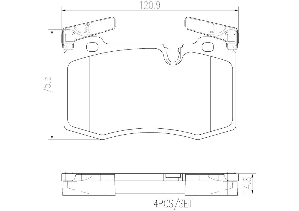 2015, 2014, 2013, 2012, 2011, 2010, 2009 Mini Cooper Disc Brake Pad Set