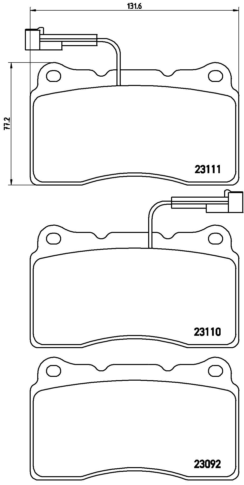 2007, 2006, 2005, 2004 Volvo S60 Disc Brake Pad Set