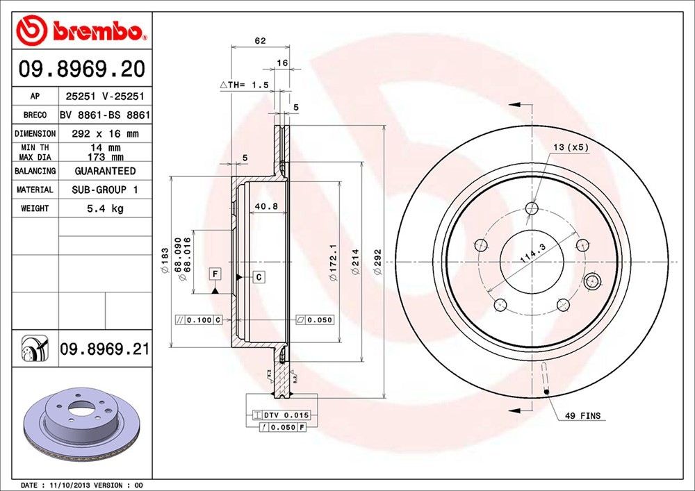 2005, 2004, 2003 INFINITI G35 Disc Brake Rotor