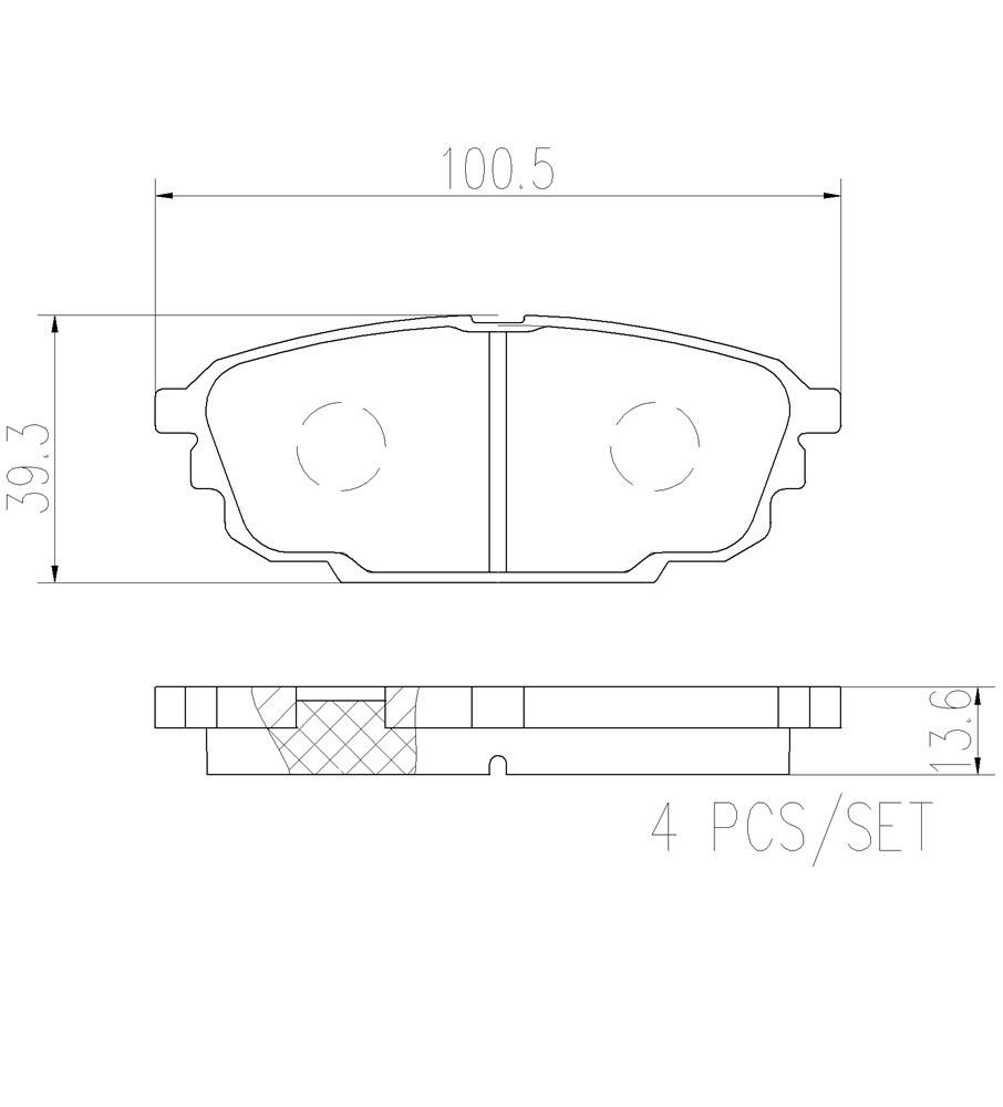 2003, 2002, 2001 Mazda Protege Disc Brake Pad Set