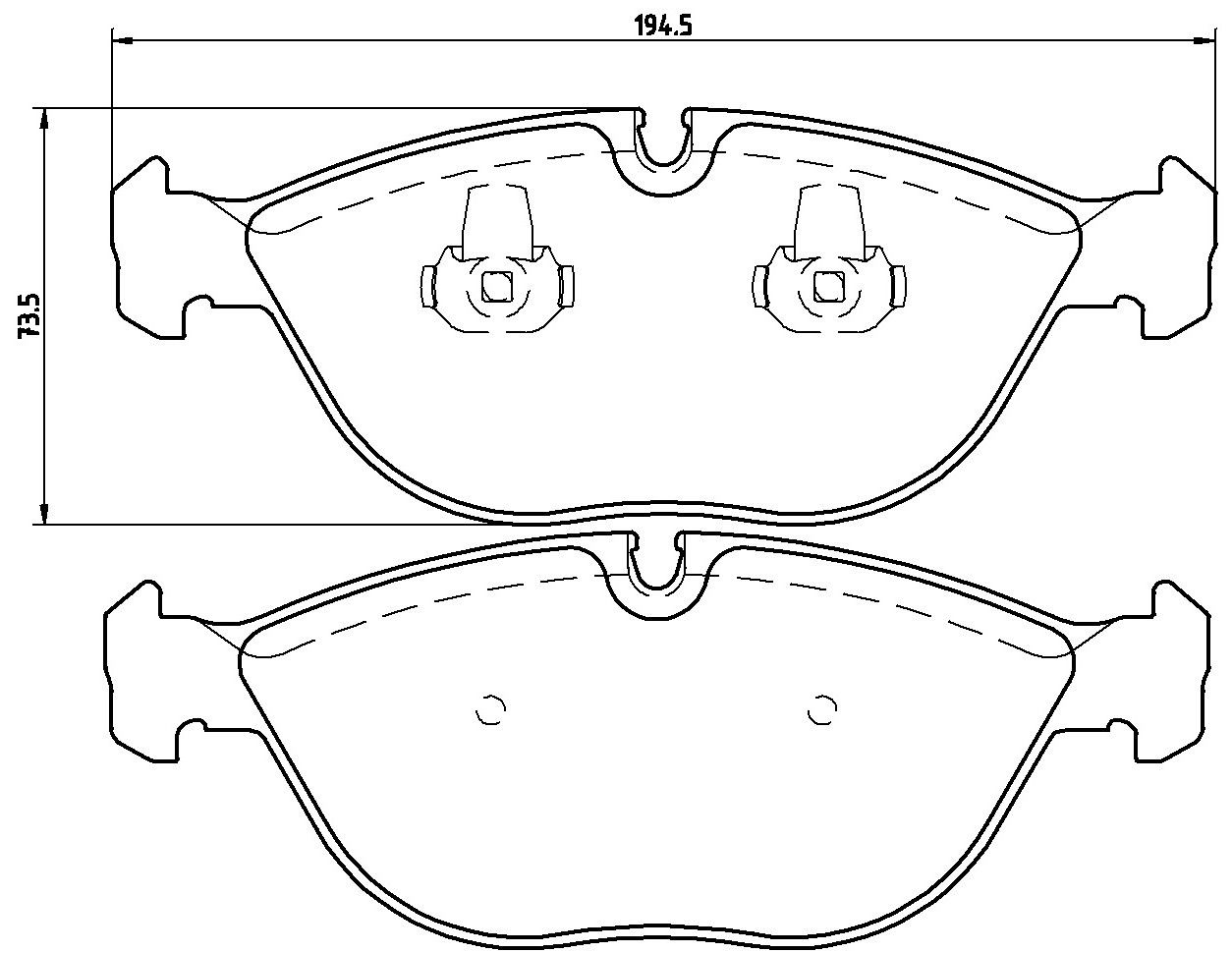 2006, 2005 Chrysler Crossfire Quattro Disc Brake Pad Set