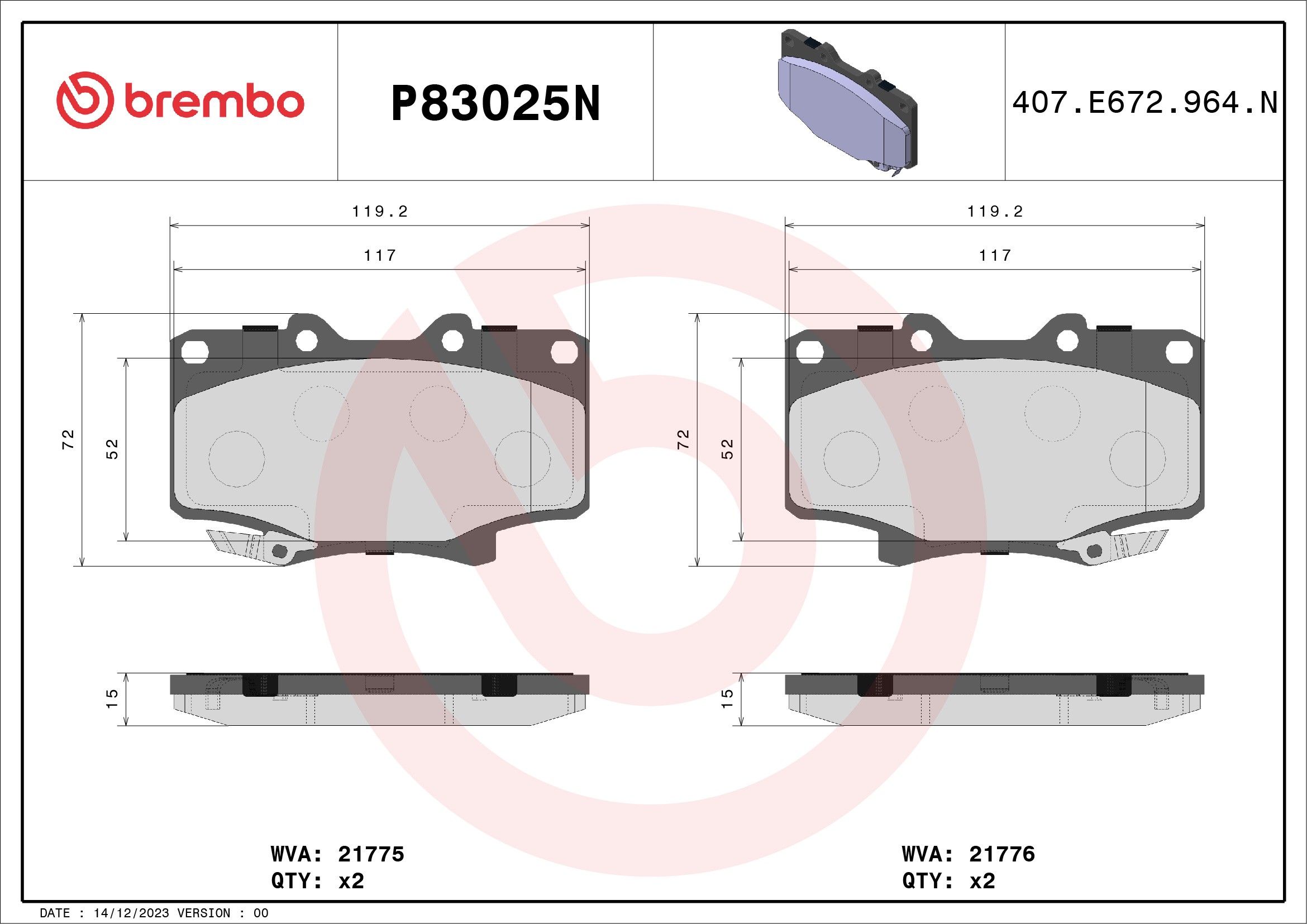 1997, 1996 Lexus LX450 Disc Brake Pad Set