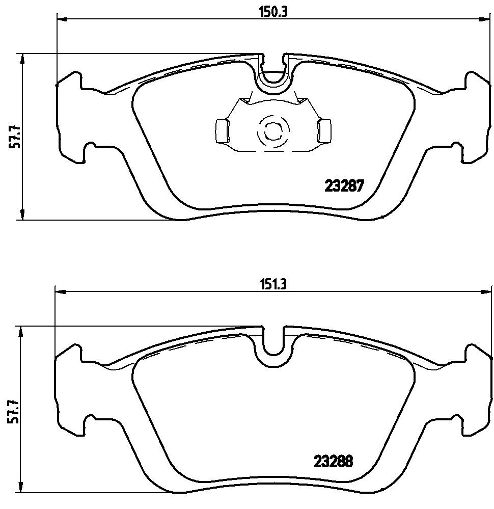 2003-2008 BMW 318i Disc Brake Pad Set Brembo