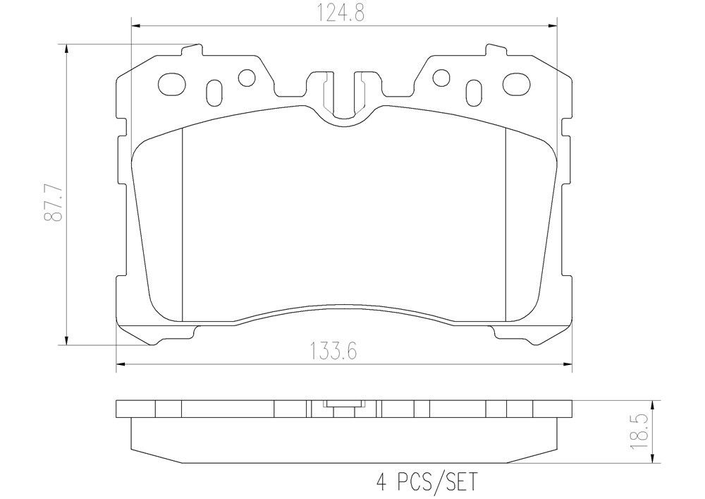 2023, 2022, 2021, 2020, 2019, 2018 Lexus LS500 Disc Brake Pad Set