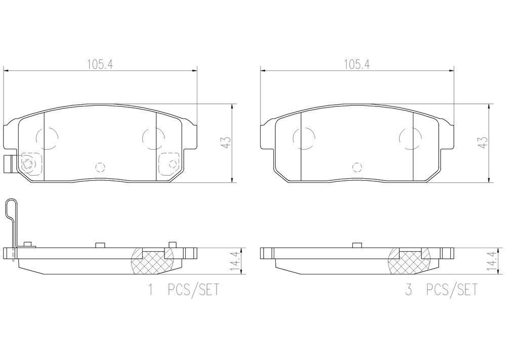 2004, 2003, 2002 INFINITI I35 Disc Brake Pad Set