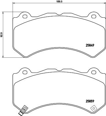 2024, 2023, 2022, 2021, 2020, 2019, 2018 Dodge Durango Disc Brake Pad Set