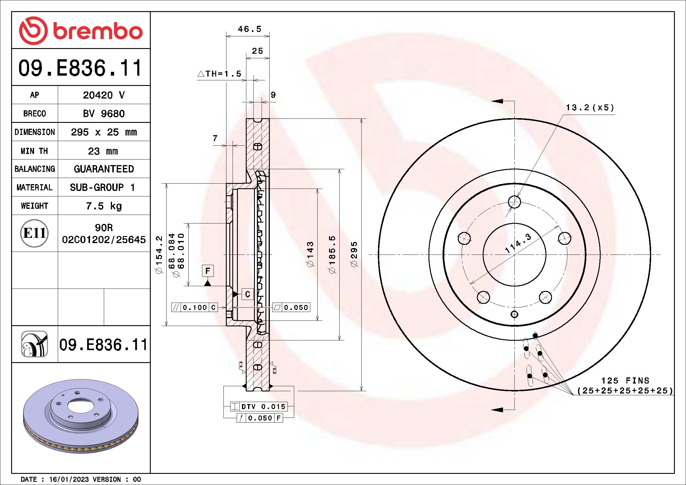 2024, 2023, 2022, 2021, 2020, 2019 Mazda 3 Disc Brake Rotor