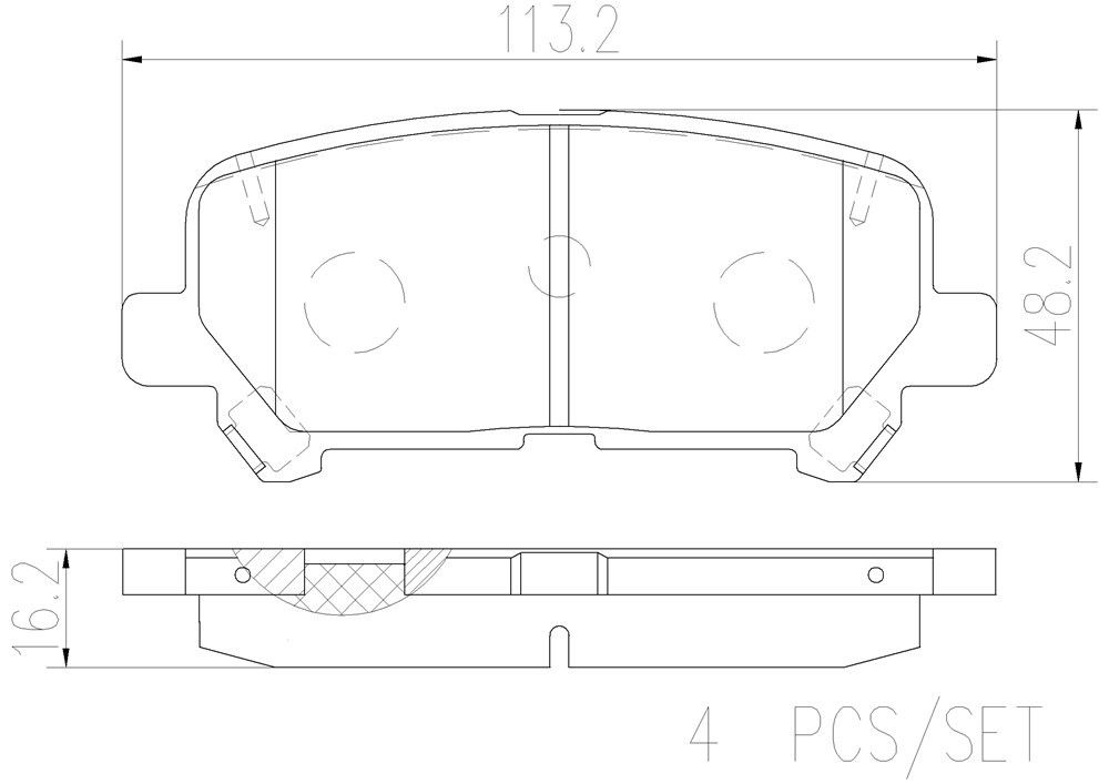 2015, 2014, 2013, 2012 Honda Pilot Disc Brake Pad Set