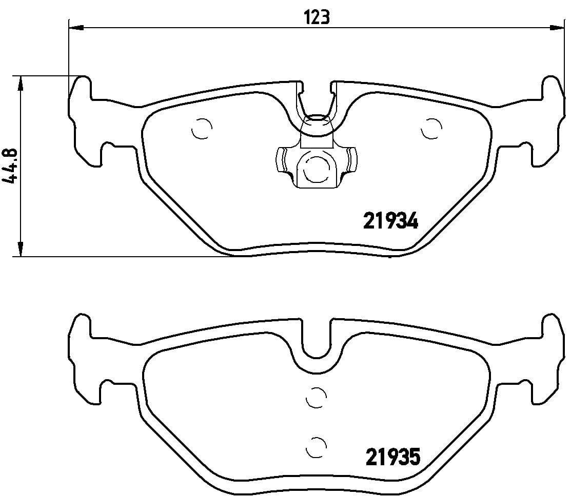 2003-2008 BMW 323Ci Disc Brake Pad Set Brembo