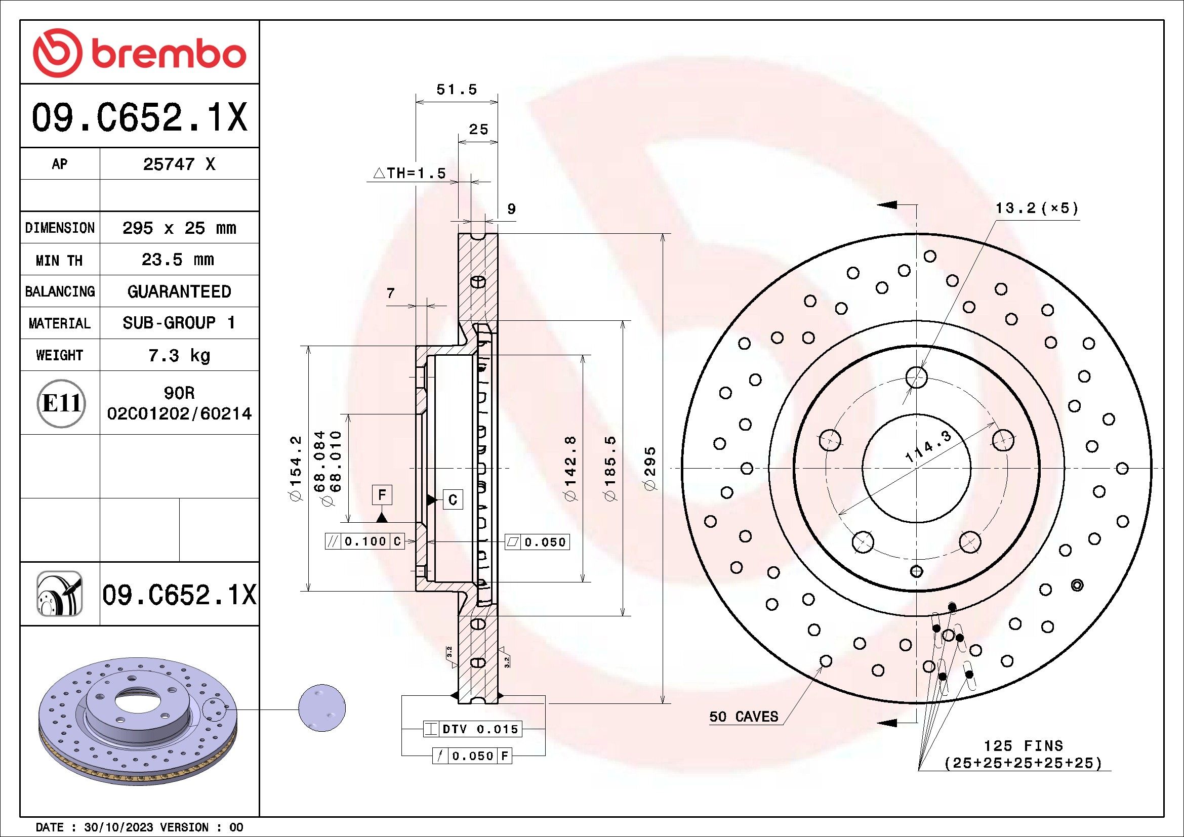 2018, 2017, 2016, 2015, 2014 Mazda 3 Disc Brake Rotor