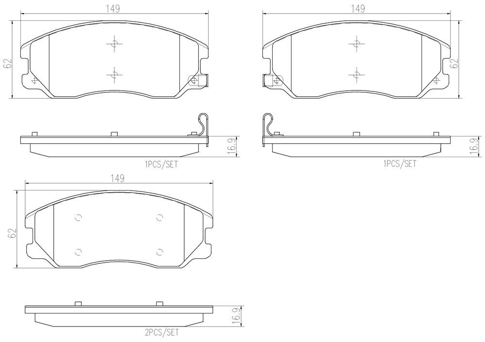 2009, 2008, 2007 Chevrolet Equinox Sport Disc Brake Pad Set