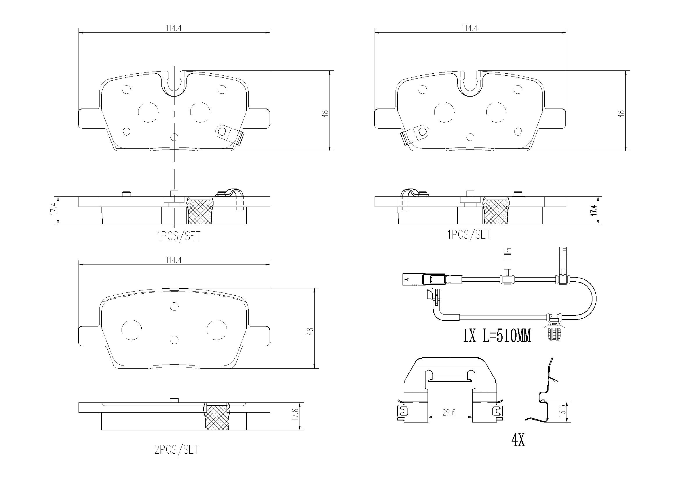 2023, 2022, 2021 Chevrolet Traverse Disc Brake Pad Set